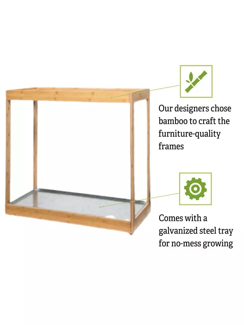 Medium Bamboo LED Grow Light Garden - Image 7